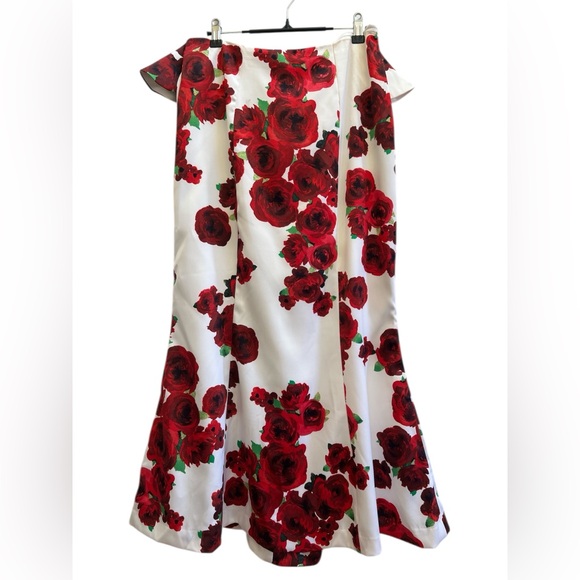 Social Code Strapless Rose Print Ruffle Dress Size 13 Romantic - Picture 2 of 5